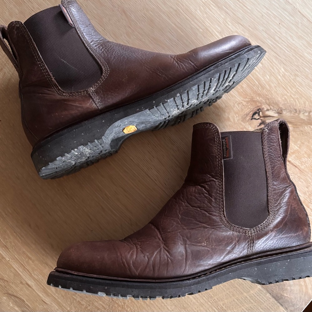 Patagonia Dark Brown Leather Ankle Boots